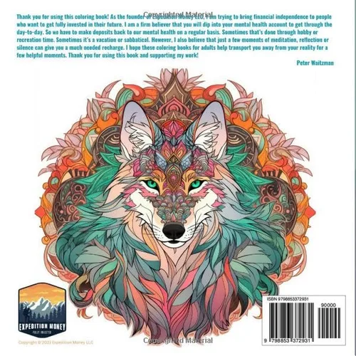 Vista 2 de Majestic Animals Adult Coloring Book By Expedition Money (Adult Coloring Books By Expedition Money)