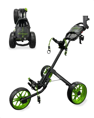 Vista 8 de Caddytek CaddyLite 15.3 V2 Carrito de Golf Empujable - Carrito de Aluminio Plegable Ligero con Ruedas de EVA, Freno de Pie, Mango Ajustable, Soporte