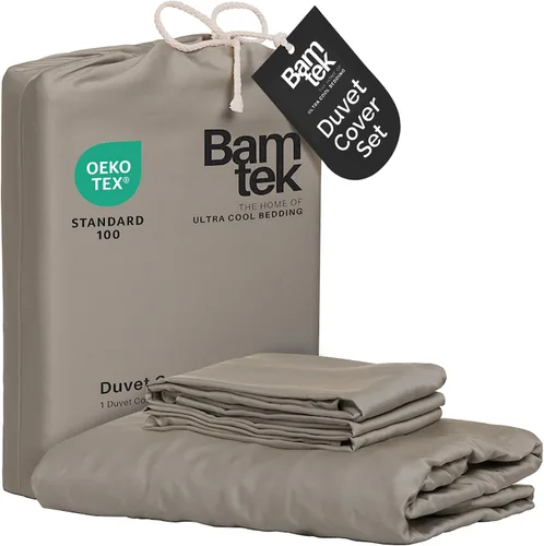 Vista 10 de Juego de funda de edredón - Funda de edredón 100% viscosa derivada de bambú, tamaño Queen, 3 piezas de funda de edredón refrescante de lujo