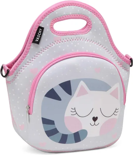 Vista 10 de VASCHY Bolsa de almuerzo para niños, bolsa de almuerzo ligera de neopreno aislada para niños, escuela, guardería, jardín de infantes, astronauta
