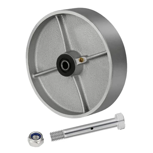 Vista 12 de Ruedas industriales de 3" x 2", rueda de hierro fundido de acero – Rueda de servicio pesado – Capacidad de 800 libras cada una, rodamiento