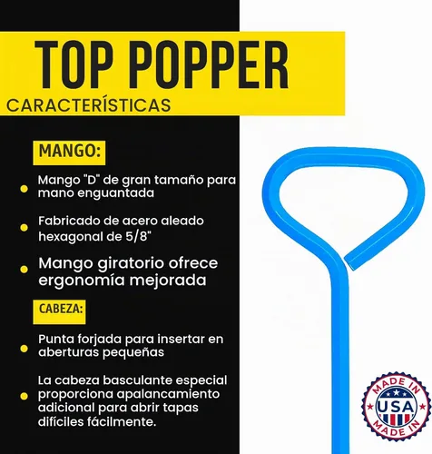 Vista 2 de T&T Tools - Herramienta de gancho de registro superior de 30 pulgadas
