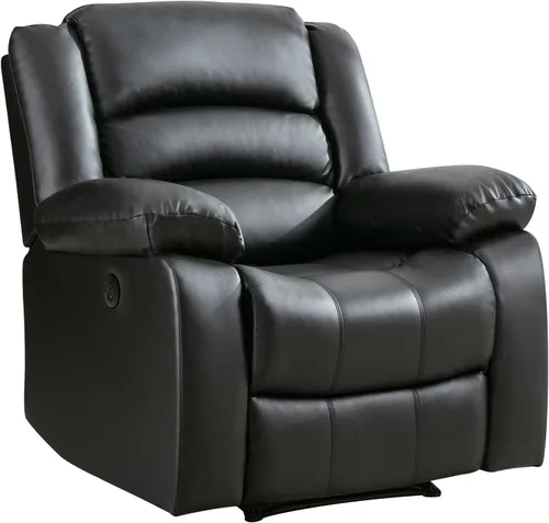 Vista 18 de EBELLO Silla reclinable eléctrica clásica, de piel sintética, silla reclinable eléctrica de gran tamaño con cojín suave y respaldo, sofá con cómodo