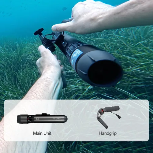Vista 4 de Waydoo Subnado Underwater Scooter Main Unit, Gray/Red