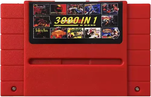 Vista 2 de Cartucho de juego retro de 16 bits para SNES y Super Famicom, tarjeta flash 3000 en 1 con tarjeta Mini SD precargada de 8 GB, compatible