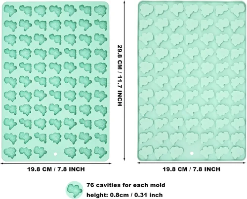 Vista 2 de 2 moldes para caramelos de dinosaurios, material de silicona, fácil