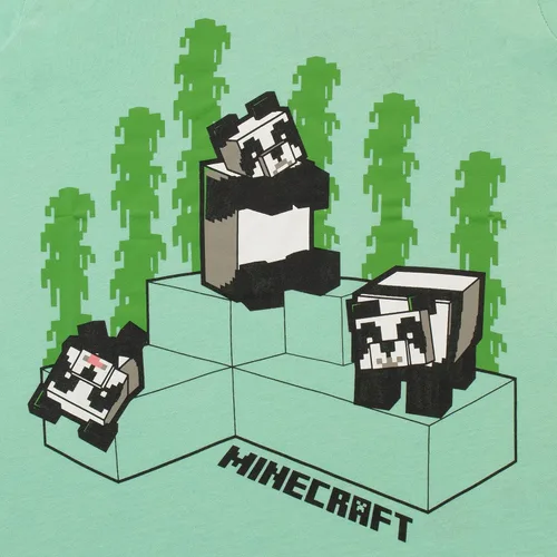 Vista 2 de Minecraft Camiseta Panda para niñas
