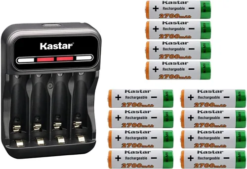 Vista 5 de Kastar CMH4 - Cargador USB inteligente compatible con cualquier capacidad de baterías AA Ni-CD y Ni-MH