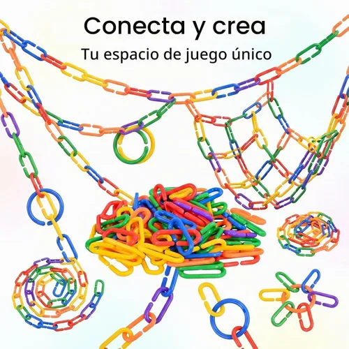 Vista 7 de Sukh 250 ganchos coloridos de clips en C, eslabones de cadena de plástico, juguete de pájaros, accesorios de bricolaje para jaula de periquitos