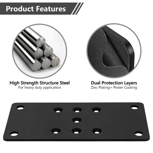 Vista 8 de 2 paquetes de placas de anclaje de poste 4x4 - Ideal para barandillas de cubierta, valla de madera, base de poste, poste de valla, poste de buzón