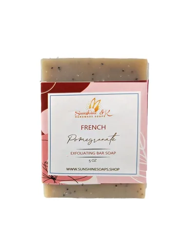 Vista 13 de Sunshine & K Handmade Soaps Canberra Jabón exfoliante de eucalipto, jabón en barra con semillas de amapola y manteca de karité, aceites base