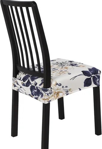 Vista 69 de SearchI Juego de 2 fundas de asiento elásticas para sillas de comedor, suaves, extraíbles y lavables, para sillas de comedor, protector de asiento