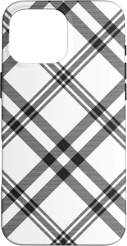 Vista 18 de Funda para iPhone 11 Pro Max a cuadros en blanco y negro