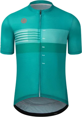 Vista 29 de GCRFL Maillot de ciclismo para hombre con 3+1 bolsillos con cremallera manga corta ciclismo ciclismo camiseta de ciclismo transpirable tela de malla