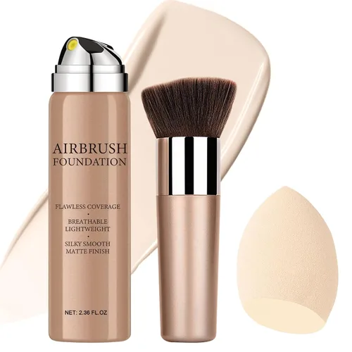 Vista 7 de Aerógrafo, base de maquillaje en aerosol, base de maquillaje impermeable de larga duración para iluminar, corrector e hidratación, acabado mate