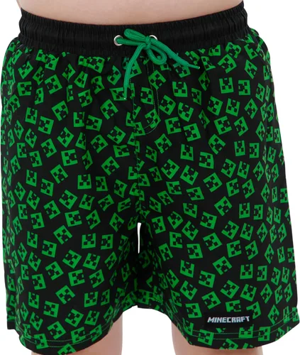 Vista 2 de Minecraft Bañador Creeper para Niño