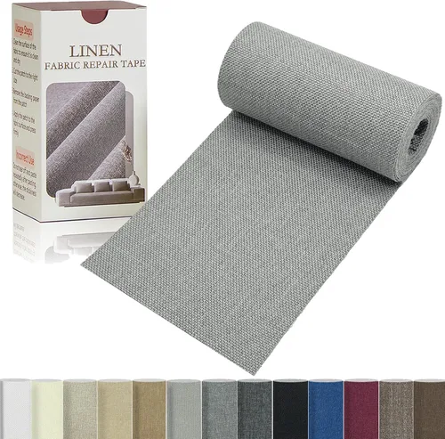 Vista 11 de Gheeidau Cinta de reparación de lino de 4 x 70 pulgadas, parche de tela de reparación de sofá autoadhesivo para muebles, sofás, cojines, sillas