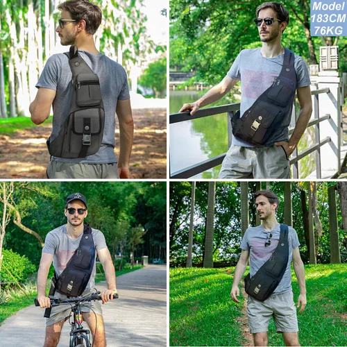 Vista 47 de Nicgid Sling Bag - Mochila bandolera para hombre), LYSB01NH075BJ-SPRTSEQIP