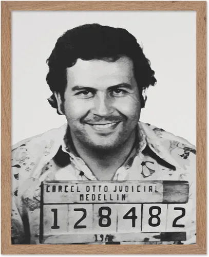 Vista 10 de Monem Art Mugshot Print - Póster retro de ojos azules de Ol' - Arte de diccionario - Diseño de pared de retrato de músico famoso - Gran decoración
