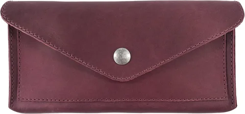 Vista 6 de Hide & Drink, Cartera grande de cuero para mujer, organizador de dinero, billetes planos, bolsa, estuche, elegante, hecho a mano, Bourbon Marrón
