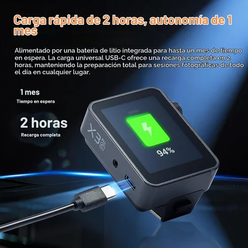 Vista 9 de GODOX X3 PRO X3PRO-S TTL - Disparador de flash de cámara inalámbrica, transmisor de flash de pantalla táctil inalámbrico de 2.4G, batería de litio