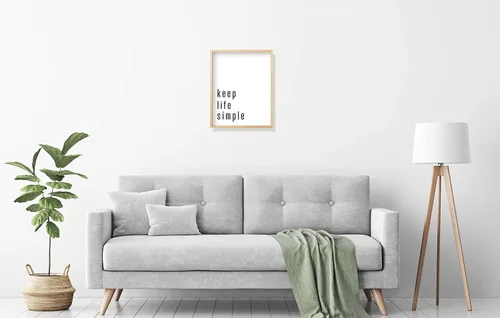 Vista 2 de Keep Life Simple Sign (Unframed Print - Multiple Sizes, Keep Life Simple Wall Art, Farmhouse Decor, Great Gift, One Font Version)