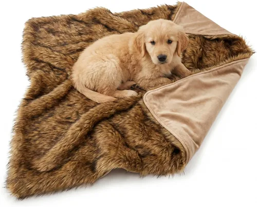 Vista 6 de IHAPPYDOG Manta impermeable de piel sintética para perro, manta para mascotas y protector de sofá para sofá, cama, muebles, funda de felpa
