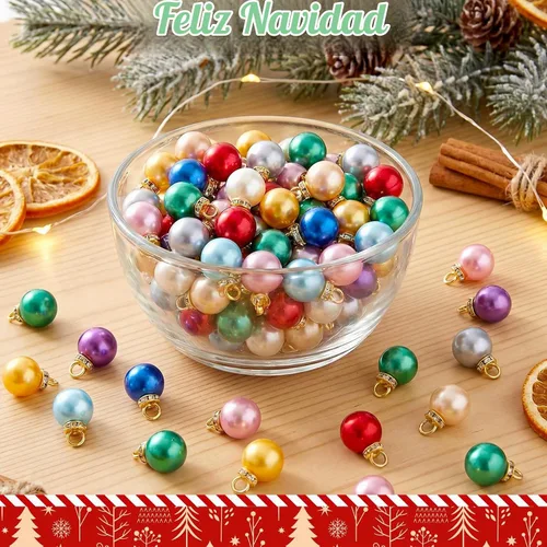 Vista 3 de Halloscume 200 mini adornos navideños de color elegante