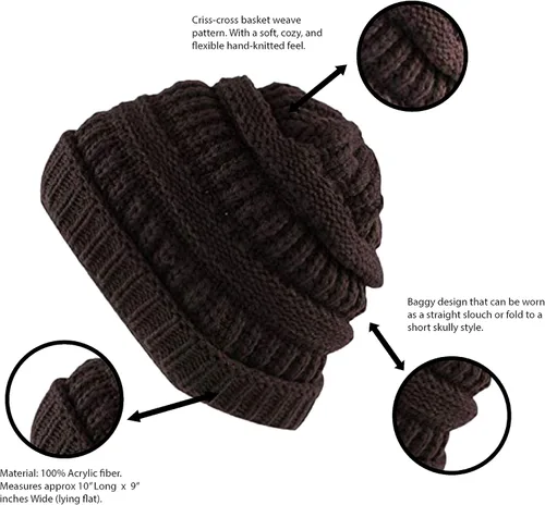 Vista 2 de Super Z Outlet Gorro térmico de punto bajo para esquí, ciclismo, protección