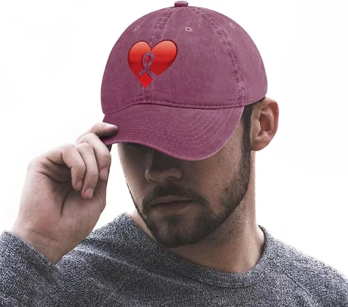 Vista 4 de World Aids Day Greeting Unisex Denim Hat Casual Baseball Cap Dad Hat Trucker Caps with Adjustable