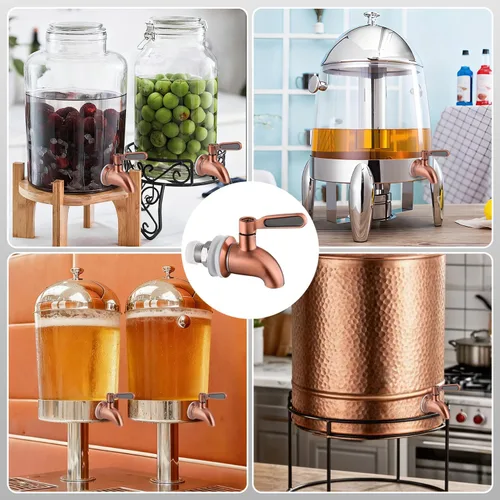 Vista 6 de Espiga de repuesto de acero inoxidable para dispensador de bebidas,Caño de metal para jarra dispensador de bebidas,Grifo de reemplazo