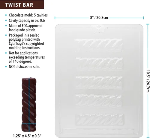 Vista 2 de Molde de caramelo de chocolate con barra giratoria