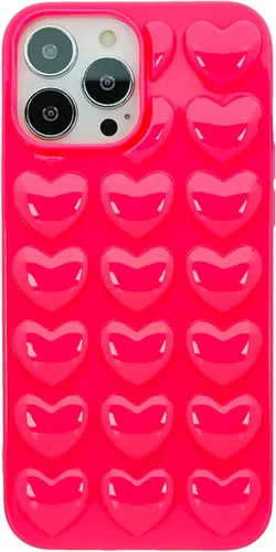 Vista 30 de Funda para iPhone 11 para mujer, funda de gel Kawaii 3D Pop Bubble Heart Kawaii, linda funda para iPhone 11 de 6.1 pulgadas, color negro