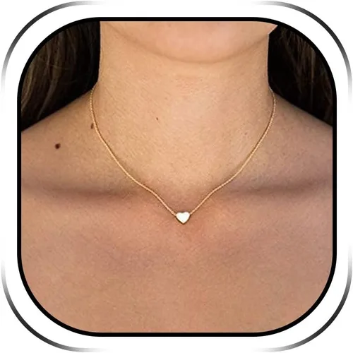 Vista 10 de YANCHUN Gargantilla en capas para mujer, collar apilado a la moda para mujer, gargantilla de círculo de estrella, corazón y estrella, regalos de 1