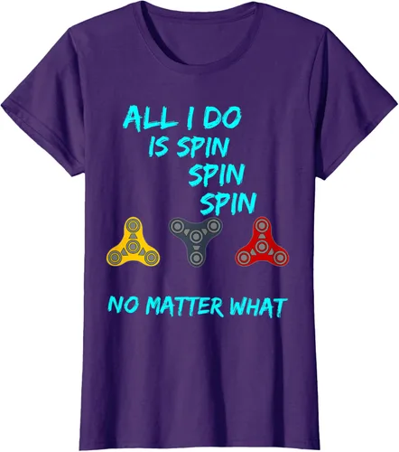 Vista 7 de Fidget Spinner All I Do is Spin Fun T-Shirt