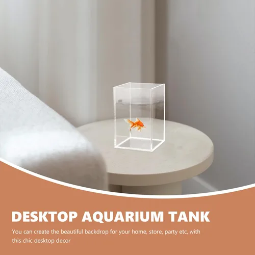 Vista 3 de 2 unids acuario pecera terrario tazón suculento plantador sin borde acuarios pecera pecera multifunción pecera decorativa Goldfish Tank Betta Fish