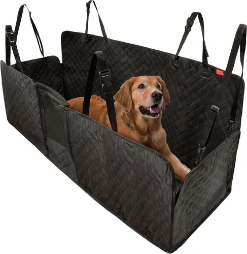 Vista 11 de Lusso Gear Funda de asiento de coche para perro, impermeable, antideslizante, protector de asiento trasero de automóvil, funda de asiento trasero