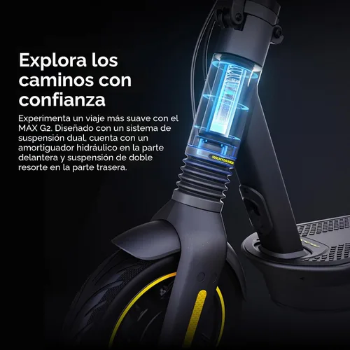 Vista 10 de Scooter eléctrico Segway Ninebot Serie MAX para adultos, 22-28 MPH, hasta 50 millas de alcance, suspensión doble, certificado UL-2272 2271 (G2/G3)