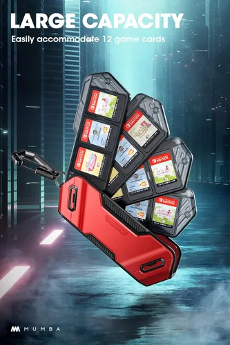 Vista 51 de Mumba 12 Game Card Case Holder for Nintendo Switch Game Cards, Portable and Exquisite Protective Hard Shell with 4 Layer Rotatable Holder for