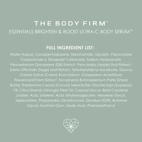 Vista 5 de BODY FIRM Suero corporal Crepe Erase Brighten & Boost Ultra-C, cuidado de la piel antienvejecimiento, hidratante corporal reafirmante con vitamina