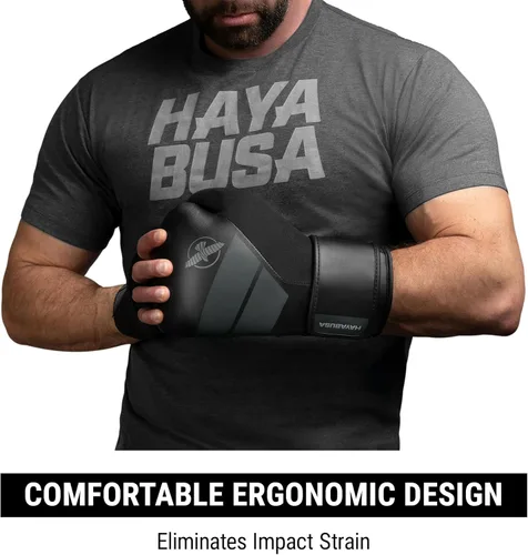 Vista 4 de Hayabusa Guantes de boxeo de piel sintética S4 para hombres, mujeres y niños, 10 onzas, 12 onzas, 14 onzas, 16 onzas, entrenamiento, sparring