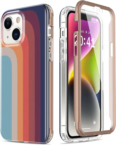 Vista 52 de Esdot Funda para iPhone 14 con Protector de Pantalla Integrado, Funda Resistente de Grado Militar con Diseños de Moda para Mujeres y Niñas, Funda