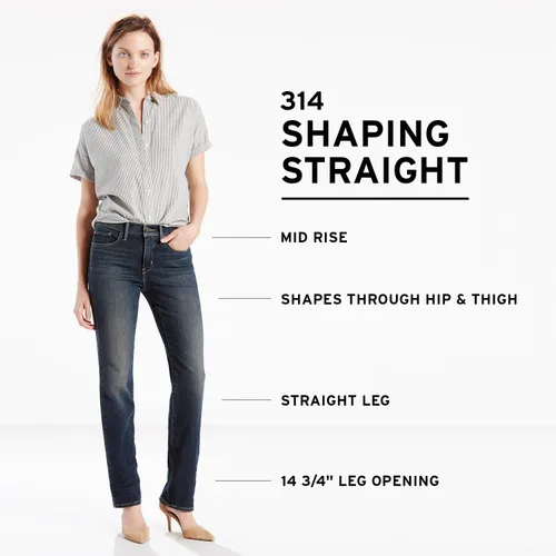 Vista 4 de Levi's Jeans rectos moldeadores 314 para mujer