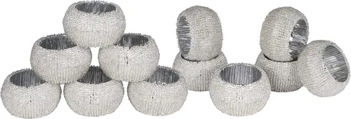 Vista 15 de Lightnpro - Juego de 6 servilleteros de plástico con cuentas de piedra de copo de nieve, hermosa y elegante decoración de mesa de invierno