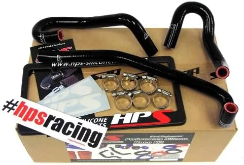Vista 2 de HPS 57-1340-BLK-1 Kit de manguera de calentador de silicona negra (refrigerante)