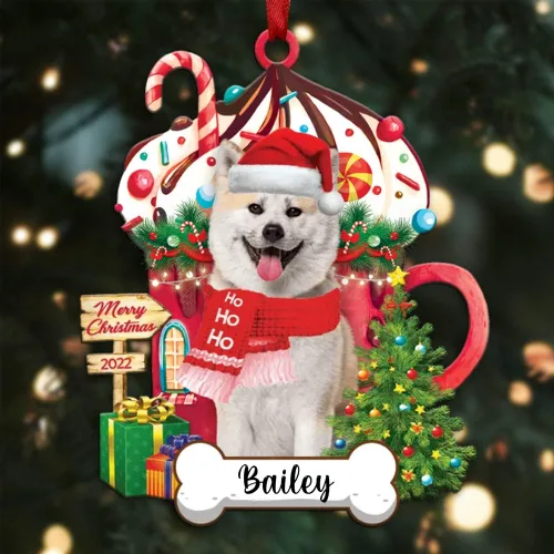 Vista 20 de Amantes de los perros de Navidad – Navidad de perros disponibles para muchos perros Shi Tzu – Adorno con forma personalizada, adorno de Navidad