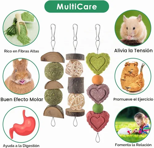 Vista 5 de KATUMO Juguetes masticables de conejo, juguetes masticables para animales