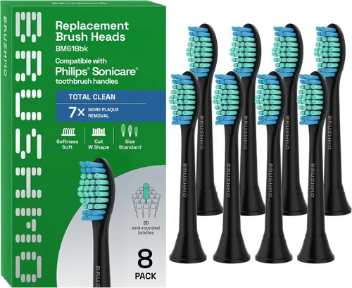 Vista 13 de Cabezales de cepillo de dientes de reemplazo Brushmo Total Clean, compatibles con los mangos de cepillo de dientes eléctricos Philips Sonicare
