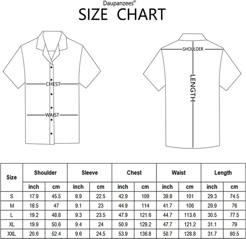 Vista 6 de Daupanzees Camisa de vestir con estampado de diseño de lujo de manga corta para hombre