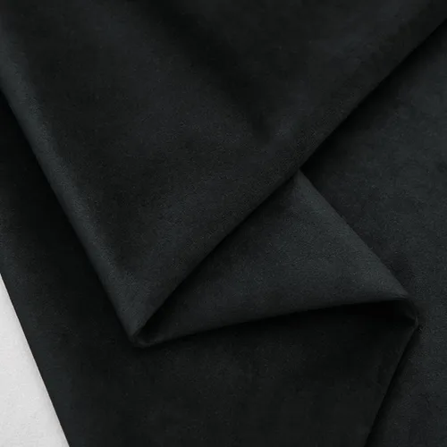 Vista 3 de TinaKim Tela de Terciopelo para Tapicería de Sofá, Material para Funda de Almohada y Funda de Silla, Reparación DIY (Negro, 2 Yardas)